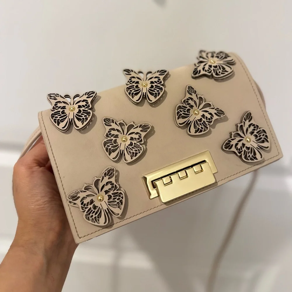 Zac Posen Earthette Butterfly Appliqué Crossbody‎ Bag